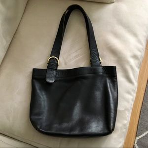 vintage leather tote bag